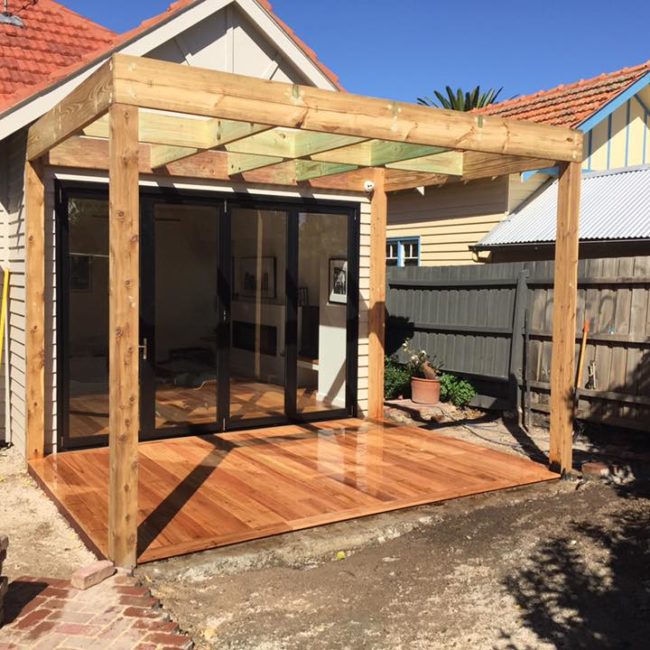 Landscaping Outdoor Area - Deck and Pergola